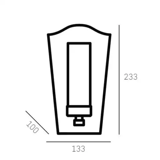 Dublin KINKIT black housing, gold detail, milky lampshade in classic style, dimensions
