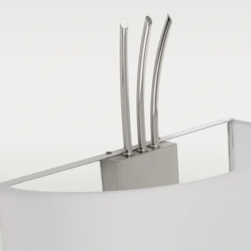 Las Vegas SHINKIT white lampshade, nickel finish, glamour style, unique