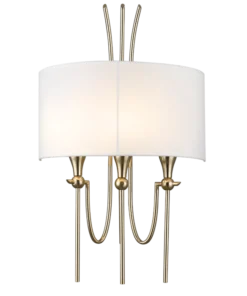 Las Vegas SHINKIT white lampshade, gold trim, glamour style, beautiful