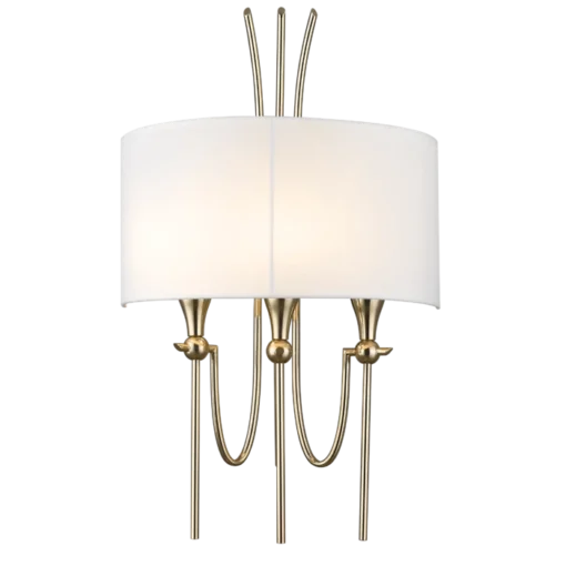 Las Vegas SHINKIT white lampshade, gold trim, glamour style, beautiful