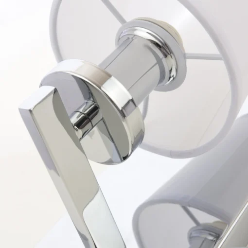 LONDON SHINKIT single point, silver finish, white lampshade in New York style, unique