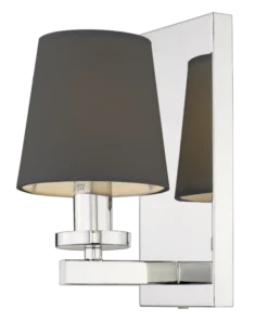 LONDON SHINKIT single point, silver finish, black lampshade in New York style, beautiful