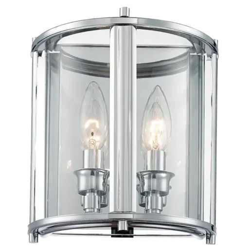 New York KINKIT silver finish, glass fixture, classic, exclusive