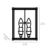 NEW YORK KINKIT silver finish, glass fixture, classic, dimensions
