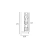 Oxford metal KINKIT, nickel-plated finish, glamour style, dimensions
