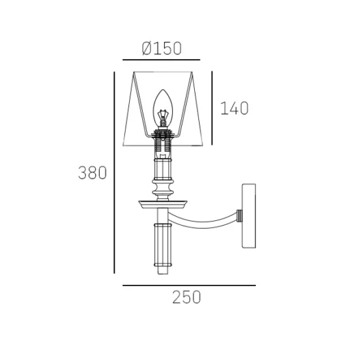 SHINKIT Siena crystal embellishments, nickel-plated frame, white lampshade, elegant, dimensions