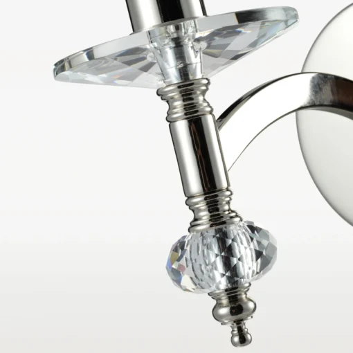 Verona metal SHINKIT with crystal detail and white lampshade, glamour style, elegant