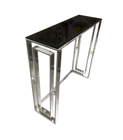 silver stainless steel glamour CONSOLE