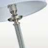 Siena floor lamp nickel-plated finish, crystal decoration, white lampshade, glamour style, decorative