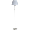 Siena FLOOR LAMP nickel-plated finish, crystal decoration, white lampshade, glamour style, beautiful