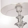 Abu Dhabi table lamp silver base, white lampshade, Hampton style, elegant