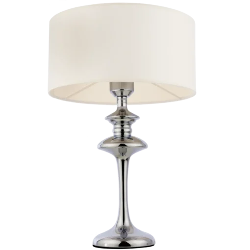 Abu Dhabi table lamp silver base, white lampshade, Hampton style, beautiful