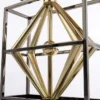 Quito table lamp gold base, black lampshade, glamour finish, unique