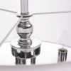 Abu Dhabi silver pendant lamp, white lampshade, classic, exclusive