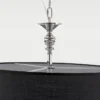 Abu Dhabi silver pendant lamp, black lampshade, classic, hampton