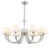 Atlanta pendant lamp nickel-plated frame, white lampshades, classic, beautiful