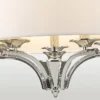 Atlanta round pendant lamp with white lampshade, nickel-plated details, classic, decorative