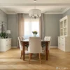 Atlanta round pendant lamp with white lampshade, nickel-plated details, classic, ceiling light