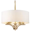 Atlanta round pendant lamp with white lampshade, gold details, classic style, beautiful