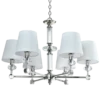 Doha metal pendant lamp, nickel finish, crystal details, glamour style, beautiful