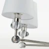 Doha metal pendant lamp, nickel finish, crystal details, glamour style, unique