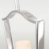 Dublin pendant lamp metal, silver frame, milky lampshade, classic style, single point.