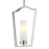 Dublin pendant lamp metal, silver frame, milky lampshade, classic style, beautiful