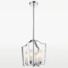 Dublin metal pendant lamp, Moroccan clover pattern, silver, beautiful