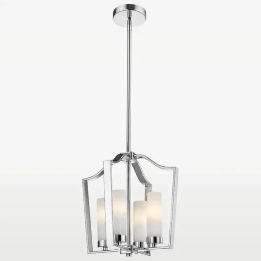 Dublin metal pendant lamp, Moroccan clover pattern, silver, beautiful