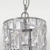 Kyiv pendant lamp decorative metal frame with crystals in glamour style, exclusive
