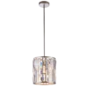 Kyiv crystal pendant lamp, champagne frame, glamour style 25 cm, exclusive