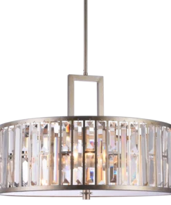 Kyiv crystal pendant lamp, champagne frame, glamour style, beautiful