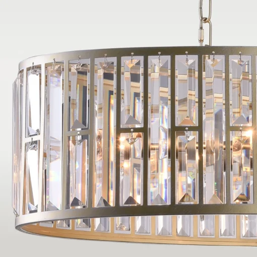 PENDING LAMP-Kyiv-straight-glass-frame-with-crystals-in-glamour-style-exclusive