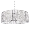 Kyiv pendant lamp silver round frame with crystals, exclusive, beautiful