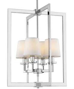 London pendant lamp silver finish, white lampshades, New York style, beautiful