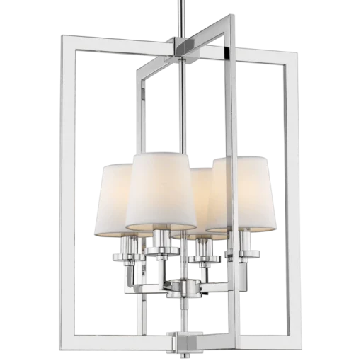 London pendant lamp silver finish, white lampshades, New York style, beautiful