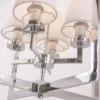 London pendant lamp silver finish, white lampshades, New York style, unique