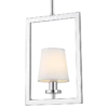 London pendant lamp silver finish, white lampshade in New York style, single point, beautiful