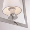 London pendant lamp silver finish, white lampshade in New York style, single point, unique