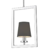 London pendant lamp silver finish, black lampshade in New York style, single point, beautiful