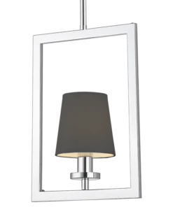 London pendant lamp silver finish, black lampshade in New York style, single point, beautiful