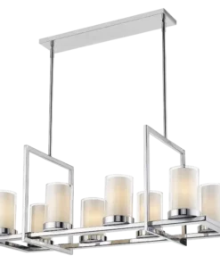 Miami pendant lamp rectangular, silver finish, exclusive, beautiful