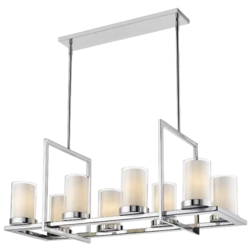 Miami pendant lamp rectangular, silver finish, exclusive, beautiful