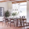 Miami rectangular pendant light, silver finish, exclusive, ceiling light