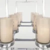 Miami pendant lamp rectangular, silver finish, exclusive, unique