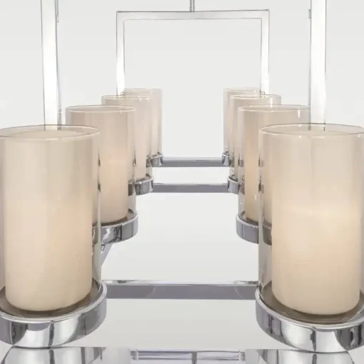 Miami pendant lamp rectangular, silver finish, exclusive, unique