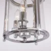 New York pendant lamp, silver decorative frame, classic 20x37 cm decorative