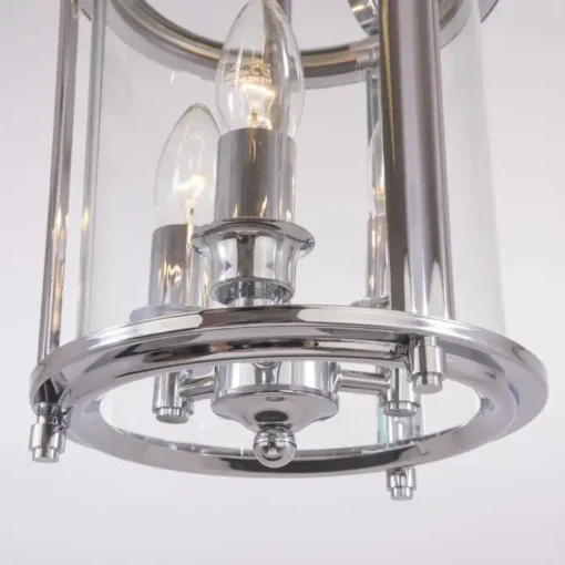 New York pendant lamp, silver decorative frame, classic 20x37 cm decorative