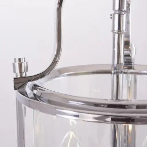 New York pendant lamp, silver, decorative frame, classic 20x37 cm exclusive