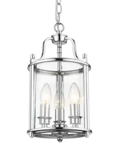 New York pendant lamp, silver, decorative frame, classic 20x37 cm beautiful